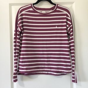 Jack Wills Pink Striped Long Sleeve Top